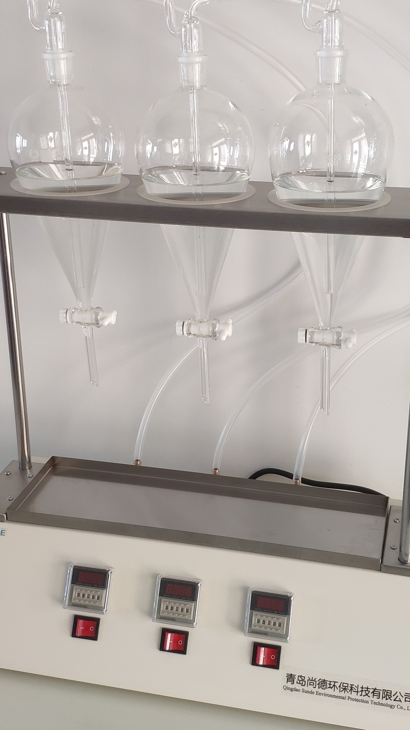 尚德环保-sn-cq-f3型-三联液液萃取器-外观及功能介绍