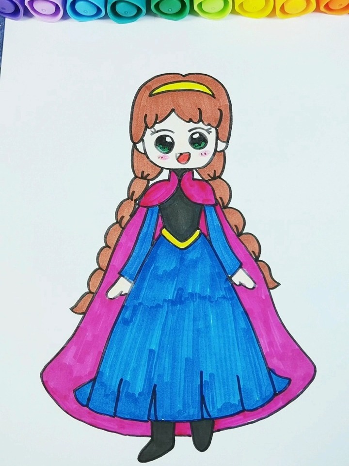 和闺蜜一起画安娜公主吧