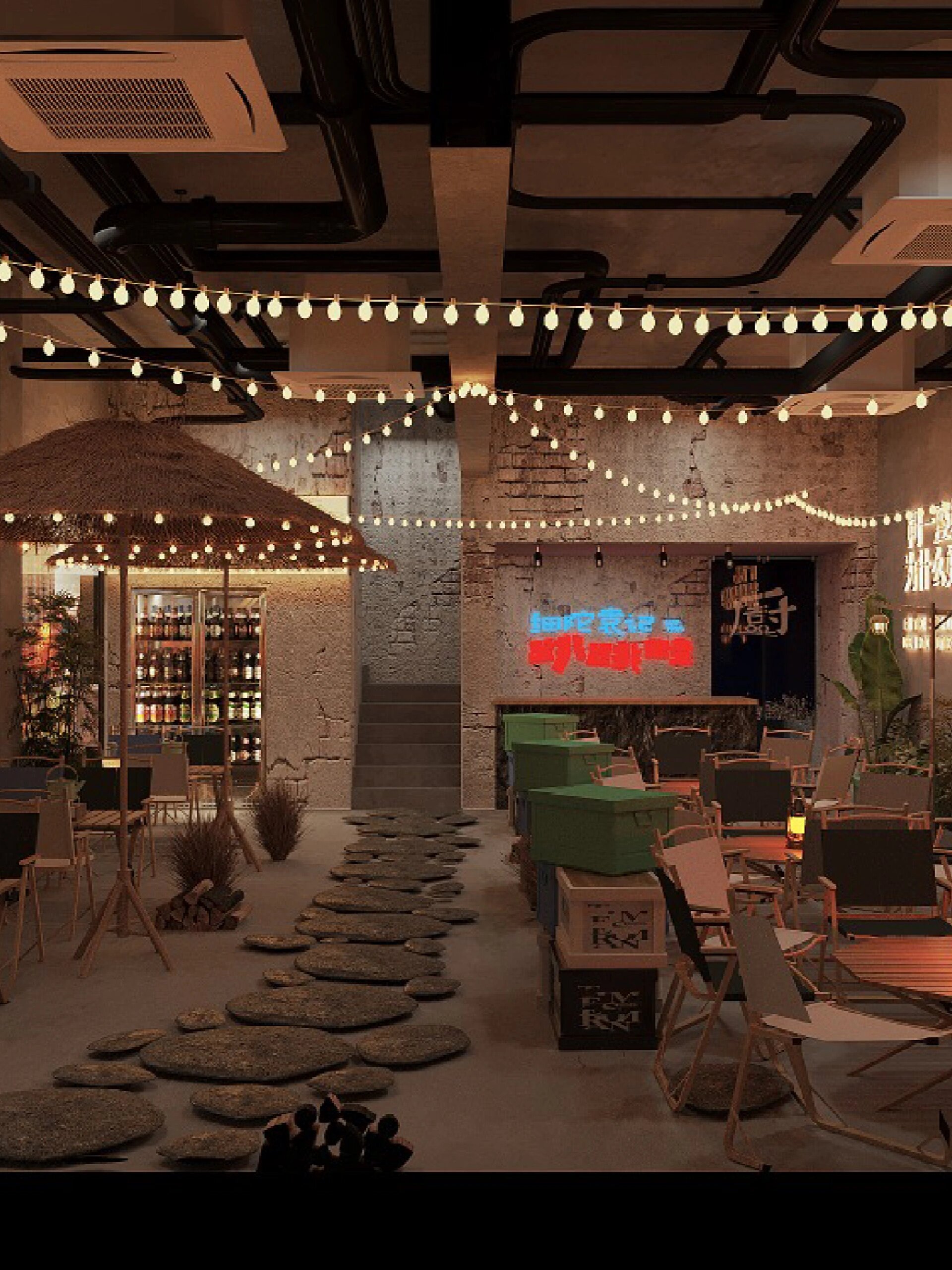 夜宵店装修 细陀袁记跳跳蛙