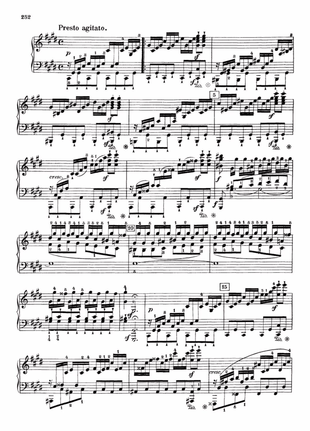 10级难度:贝多芬月光奏鸣曲第三乐章钢琴谱