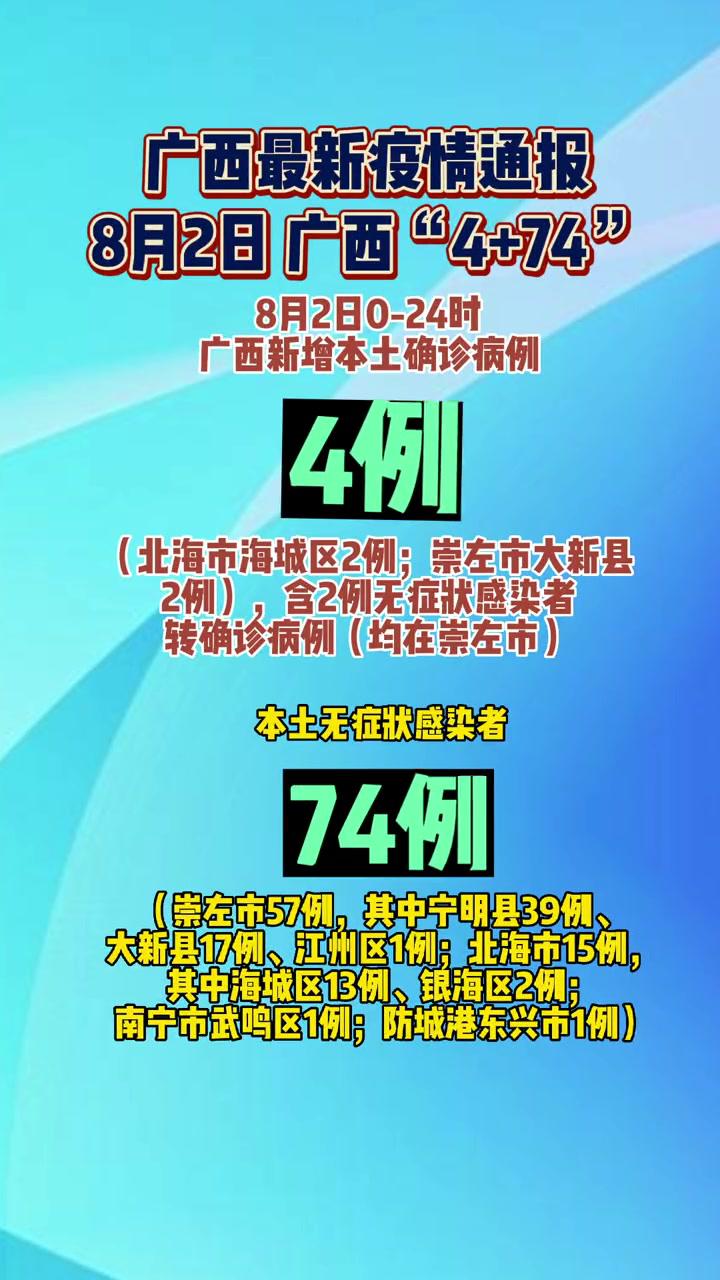 广西最新疫情通报:8月2日,广西"4 74 本地新闻 广西 疫情防控人人有