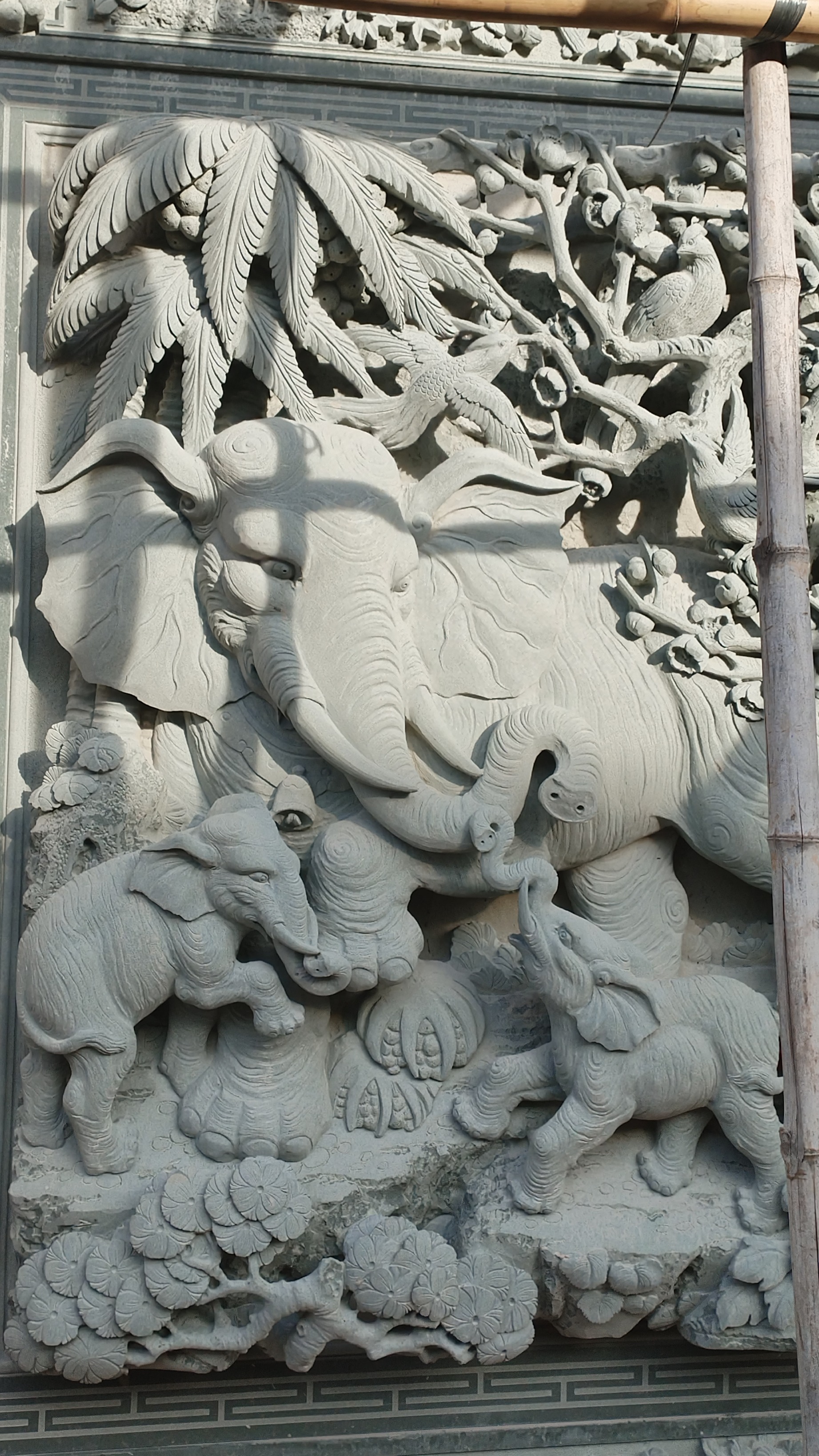 宗祠石雕壁画安装 青石雕刻浮雕 中式精品石雕壁画定做