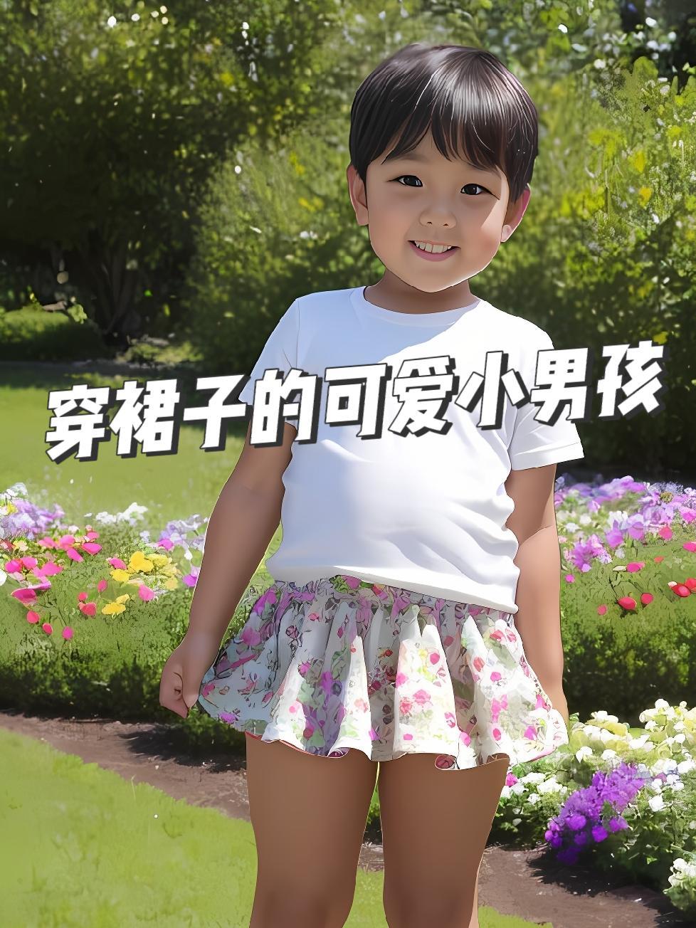 穿裙子的小男孩更可爱 穿裙子的小男孩