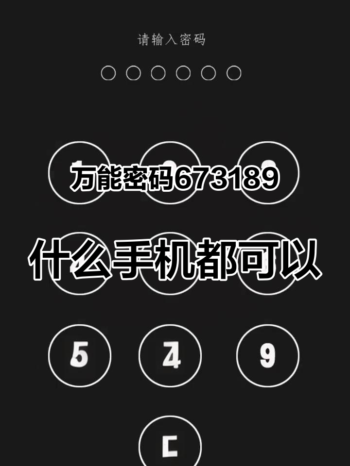 万能密码673189,什么手机都可以解 内容过于真实