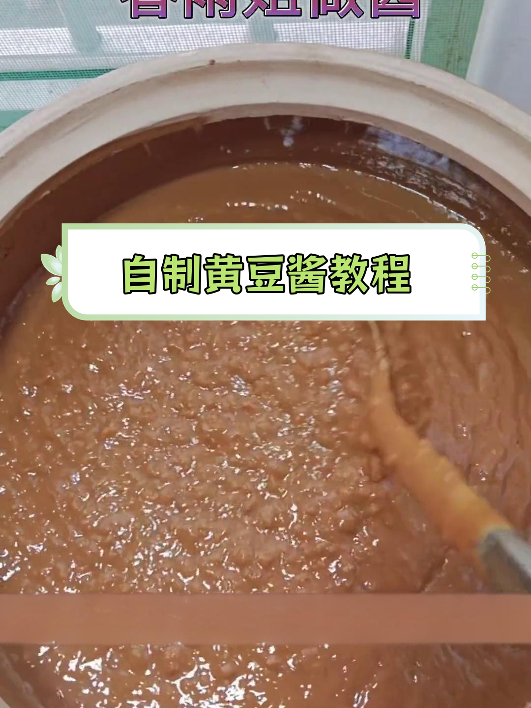 家庭版黄豆酱制作全流程