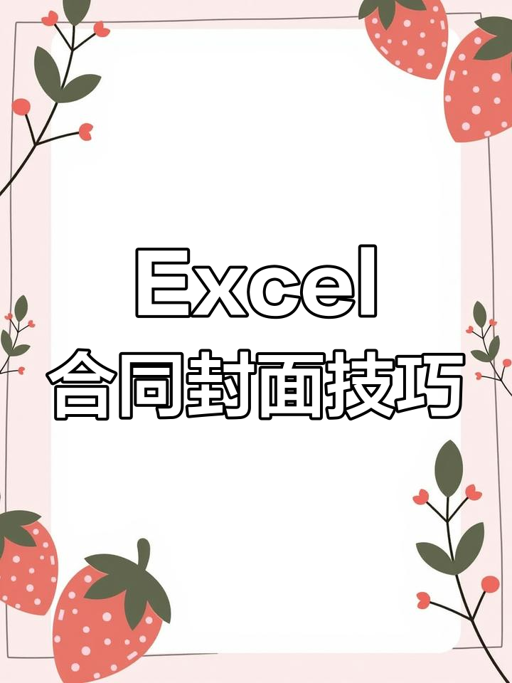 excel表格怎么制作封面
