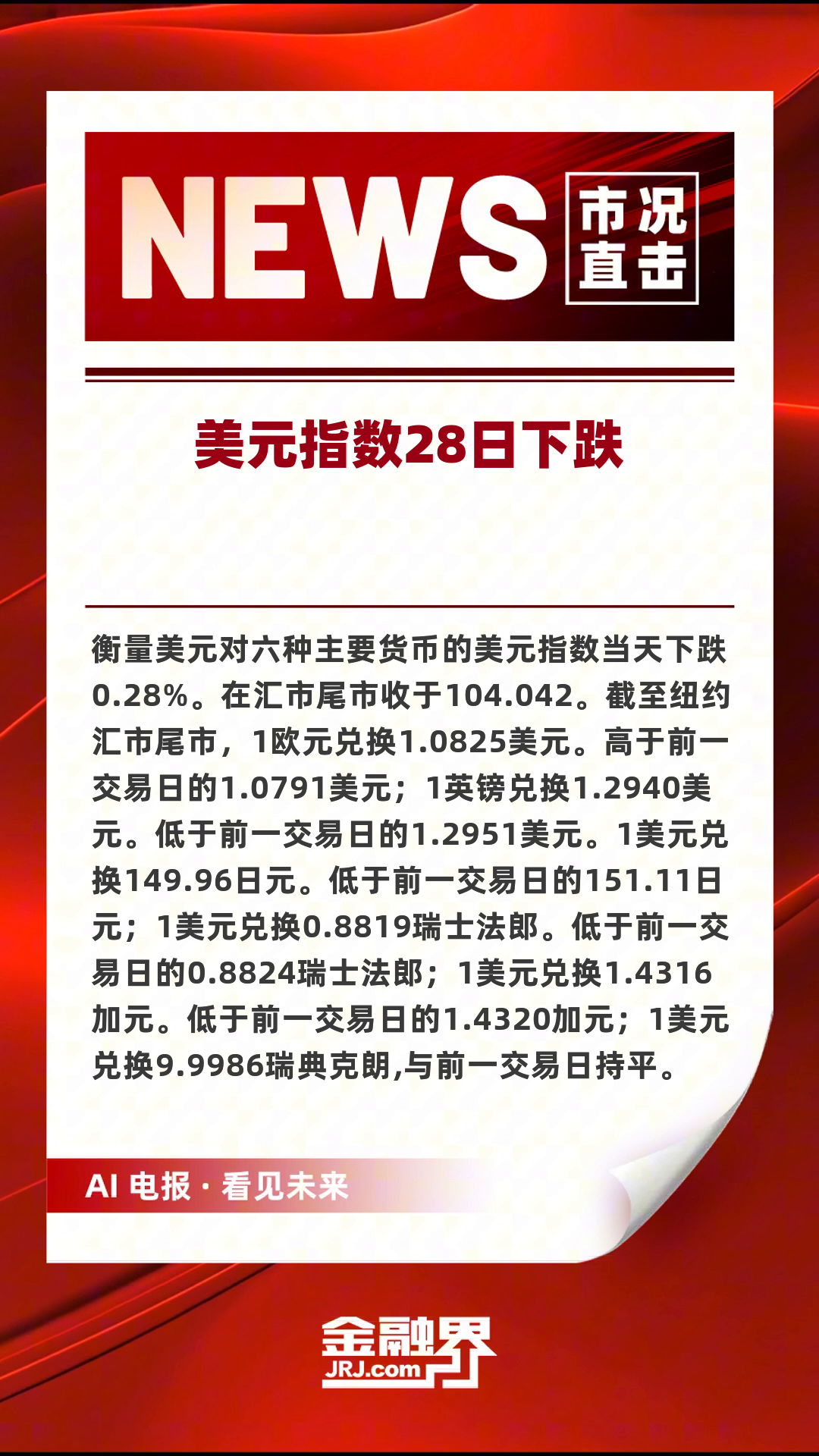 美元指数19日下跌