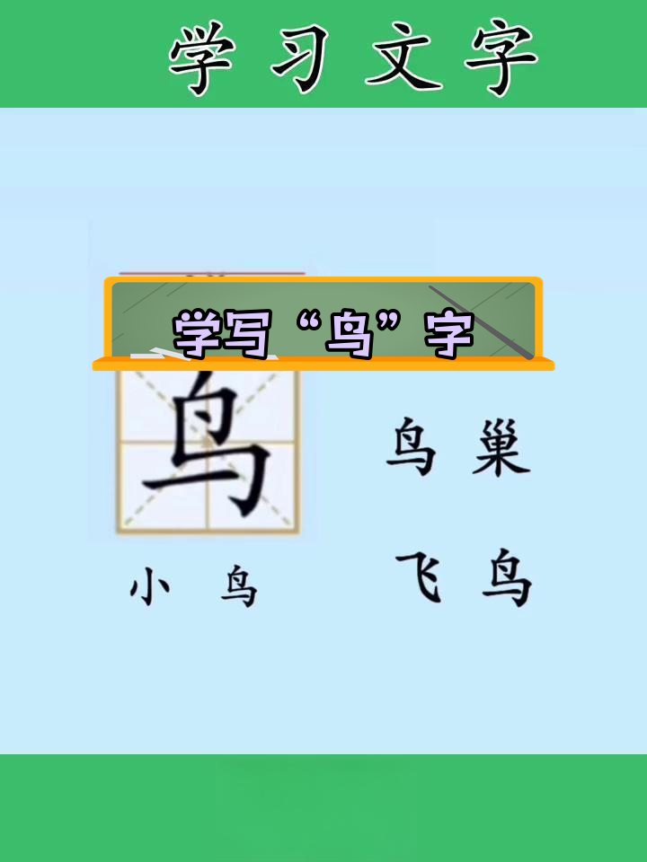 鸟字拼音与组词,轻松学写字