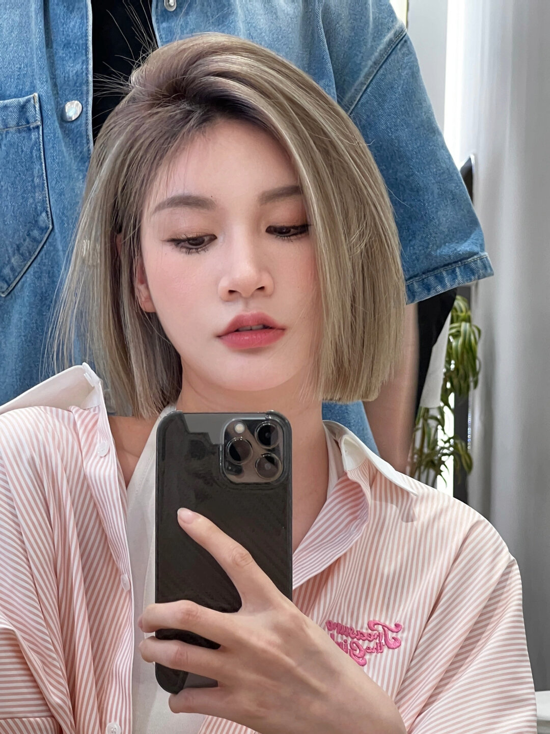 一刀切短发画染|黑色长出来也不影响效果