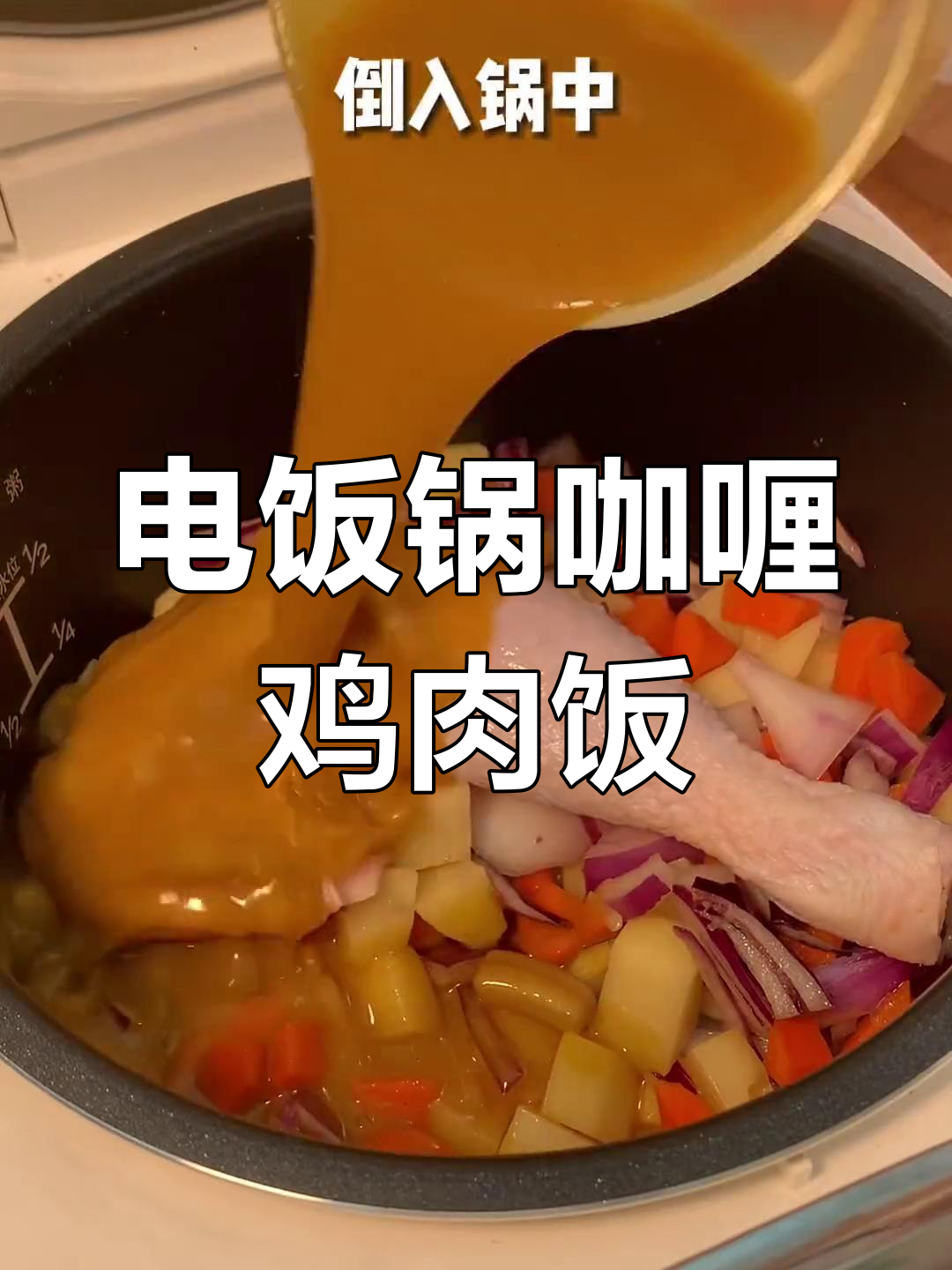 懒人版电饭锅咖喱鸡饭图片