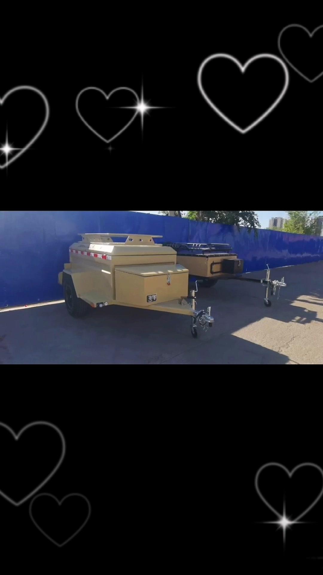 易家拖挂式帐篷拖车,拖拽式旅居拖车,牵引式露营拖车 易家房车 帐篷