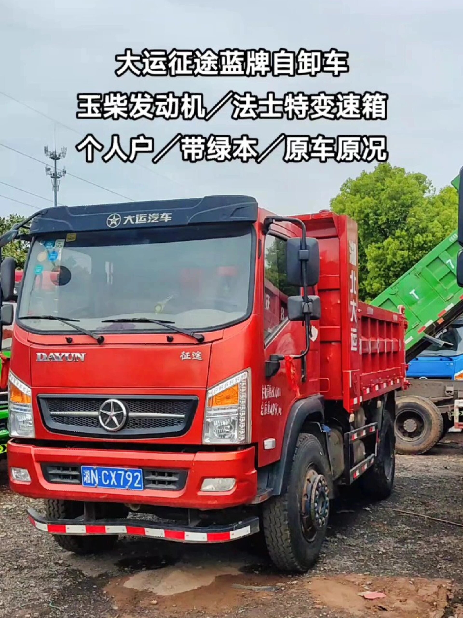 大运自卸车 蓝牌3米8图片