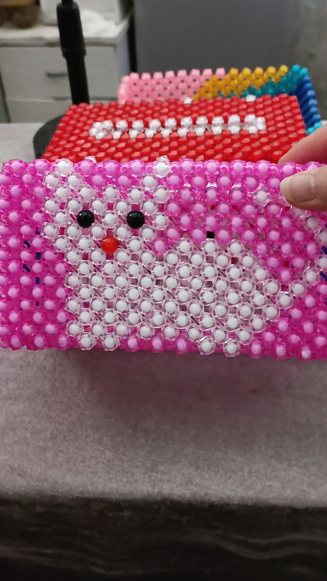 手工串珠抽纸盒