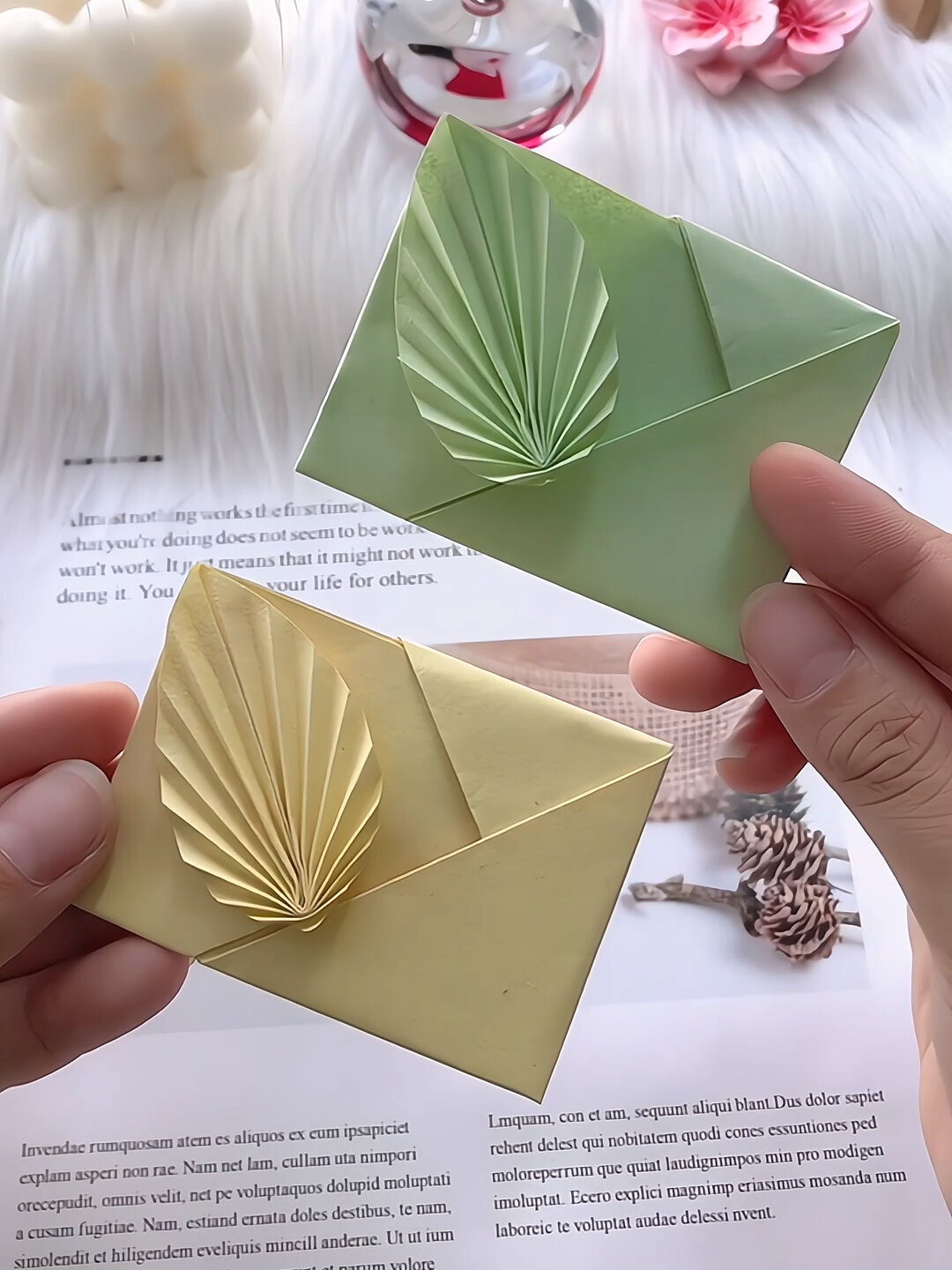 相思叶信封另一种折法,也很好看呢-度小视