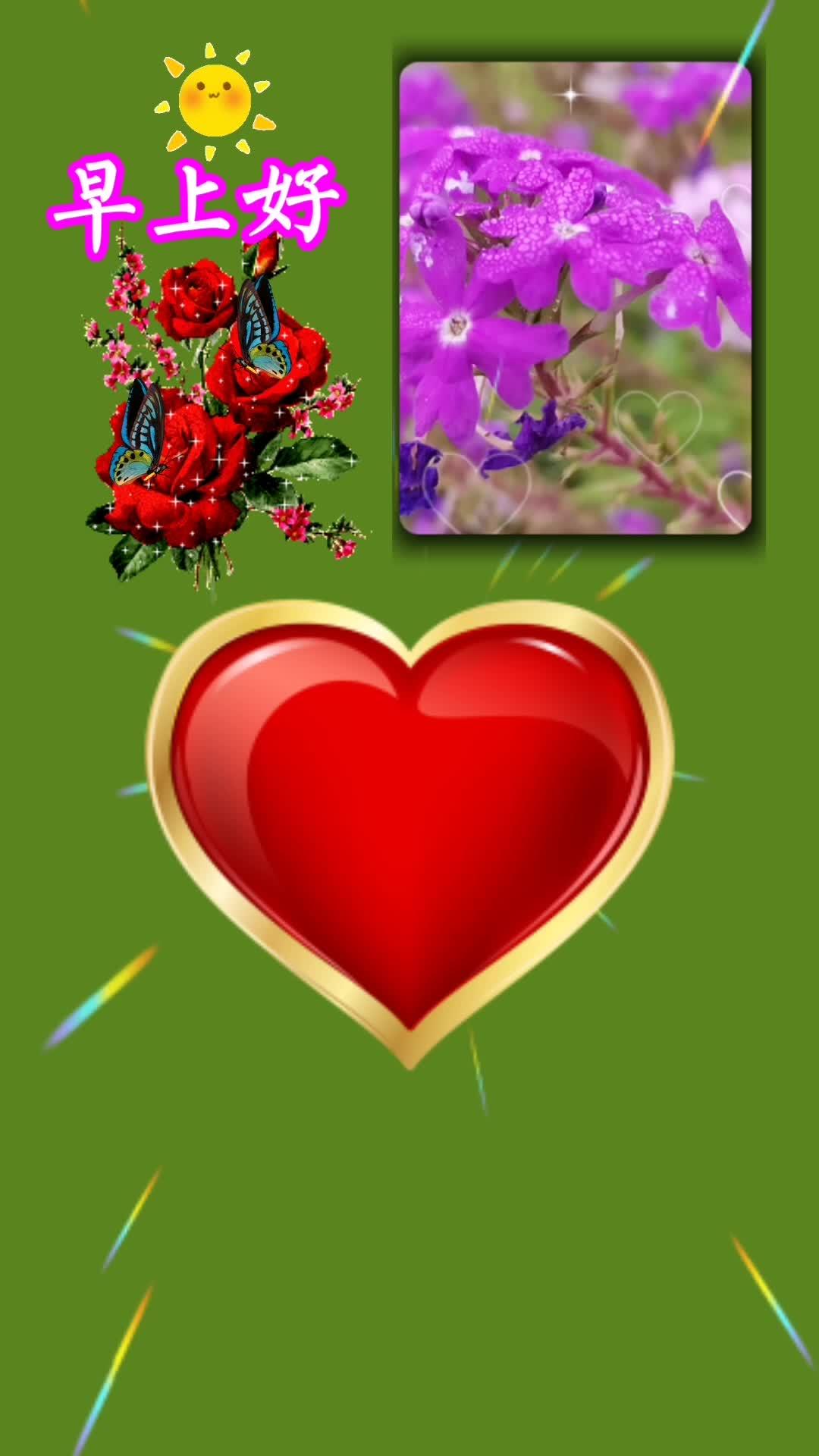 美好的一天从我的问候开始 最幸运的祝福送给你 给生活多一点色彩