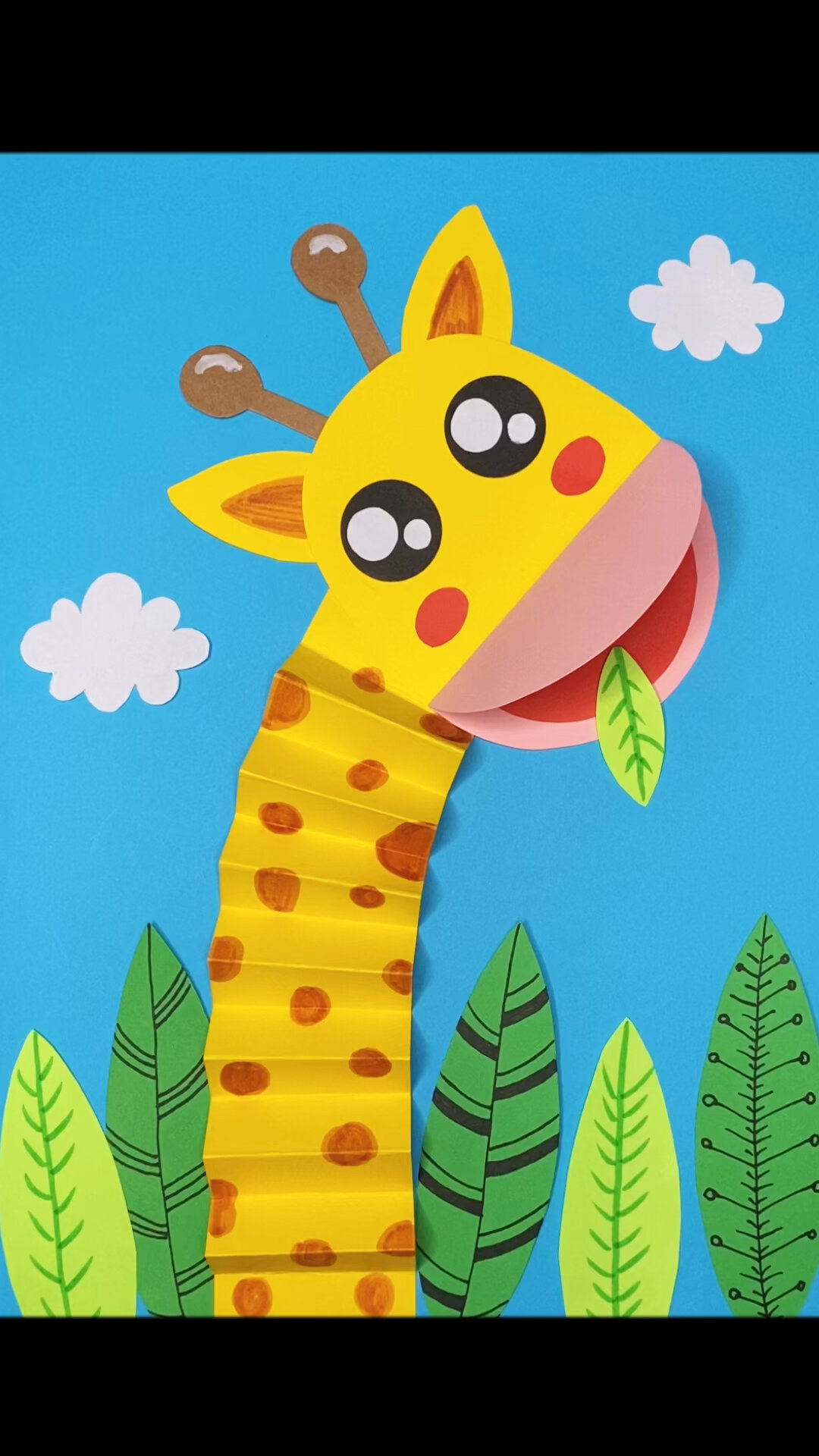 长颈鹿手工贴画