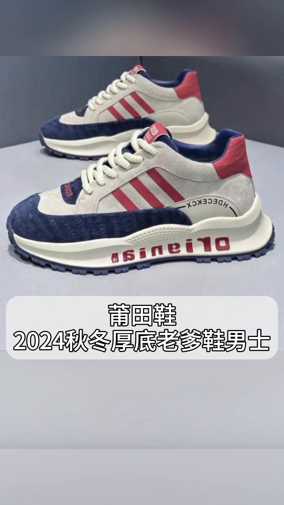 莆田鞋2024秋冬厚底老爹鞋男士