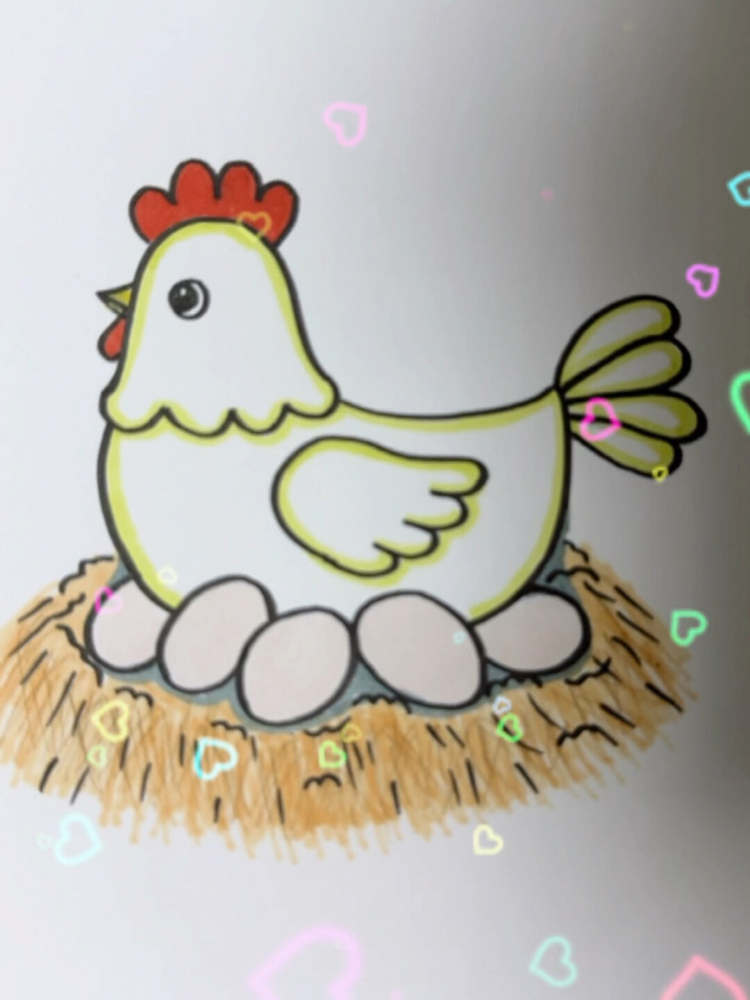 母鸡简笔画