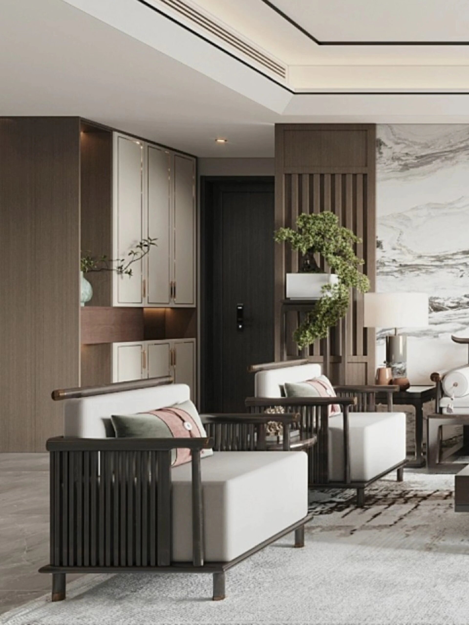 新中式客厅软装搭配