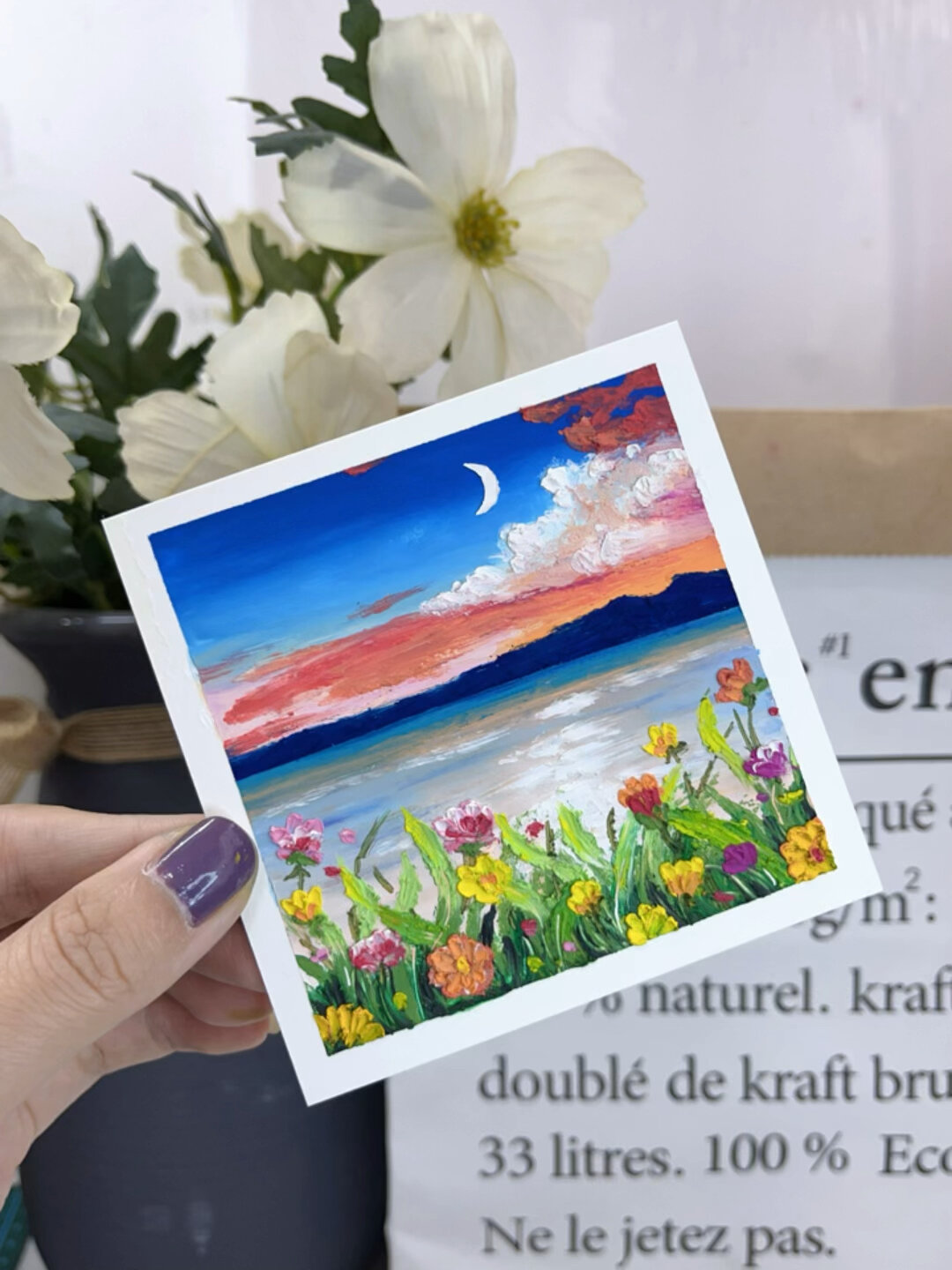 超详细油画棒风景画教程