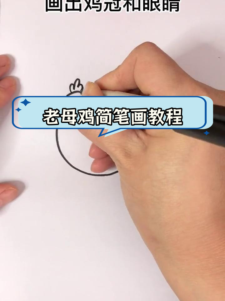 简单几步画出老母鸡