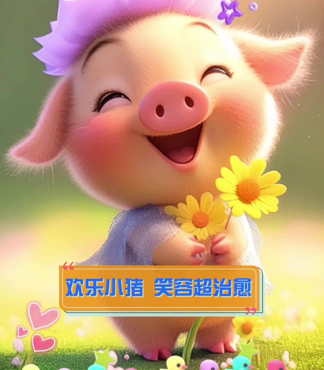 欢乐小猪,笑容超治愈