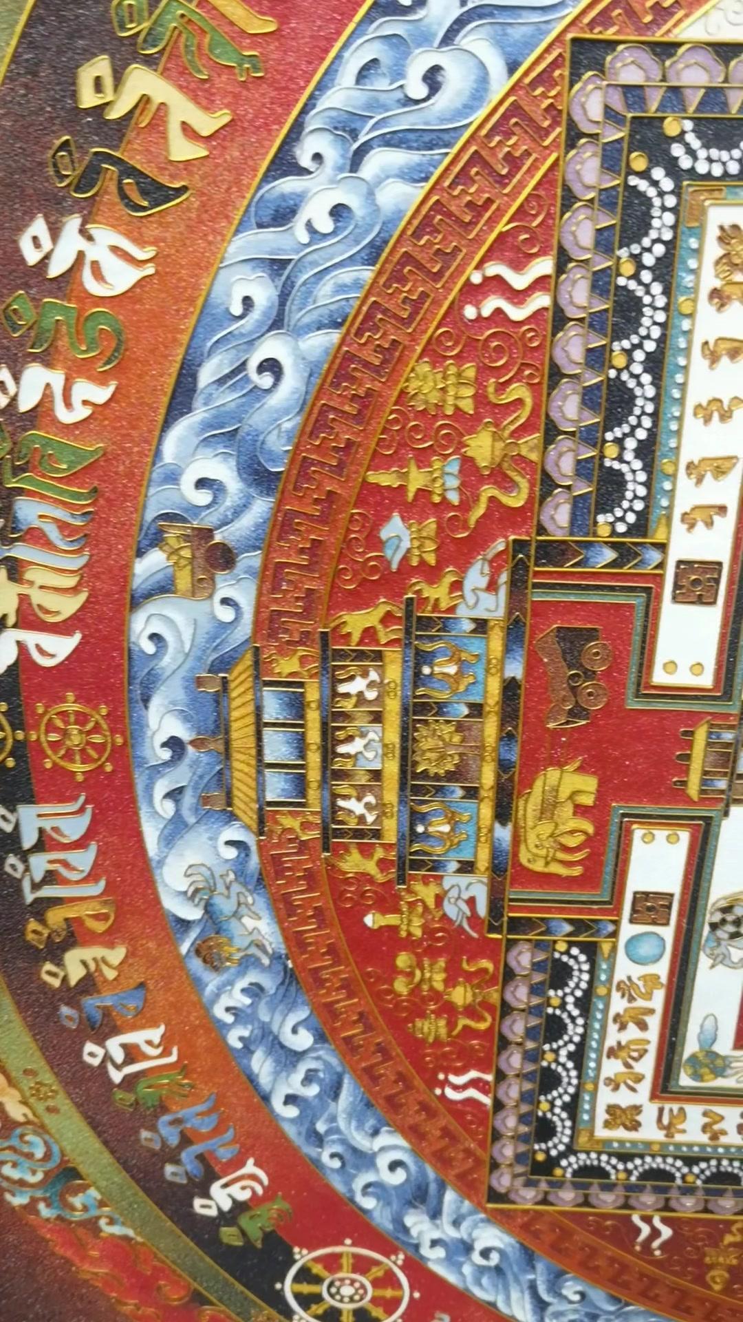 展厅样品《坛城》88x88cm 掐丝珐琅 家居挂画 源头实力厂家 只做高