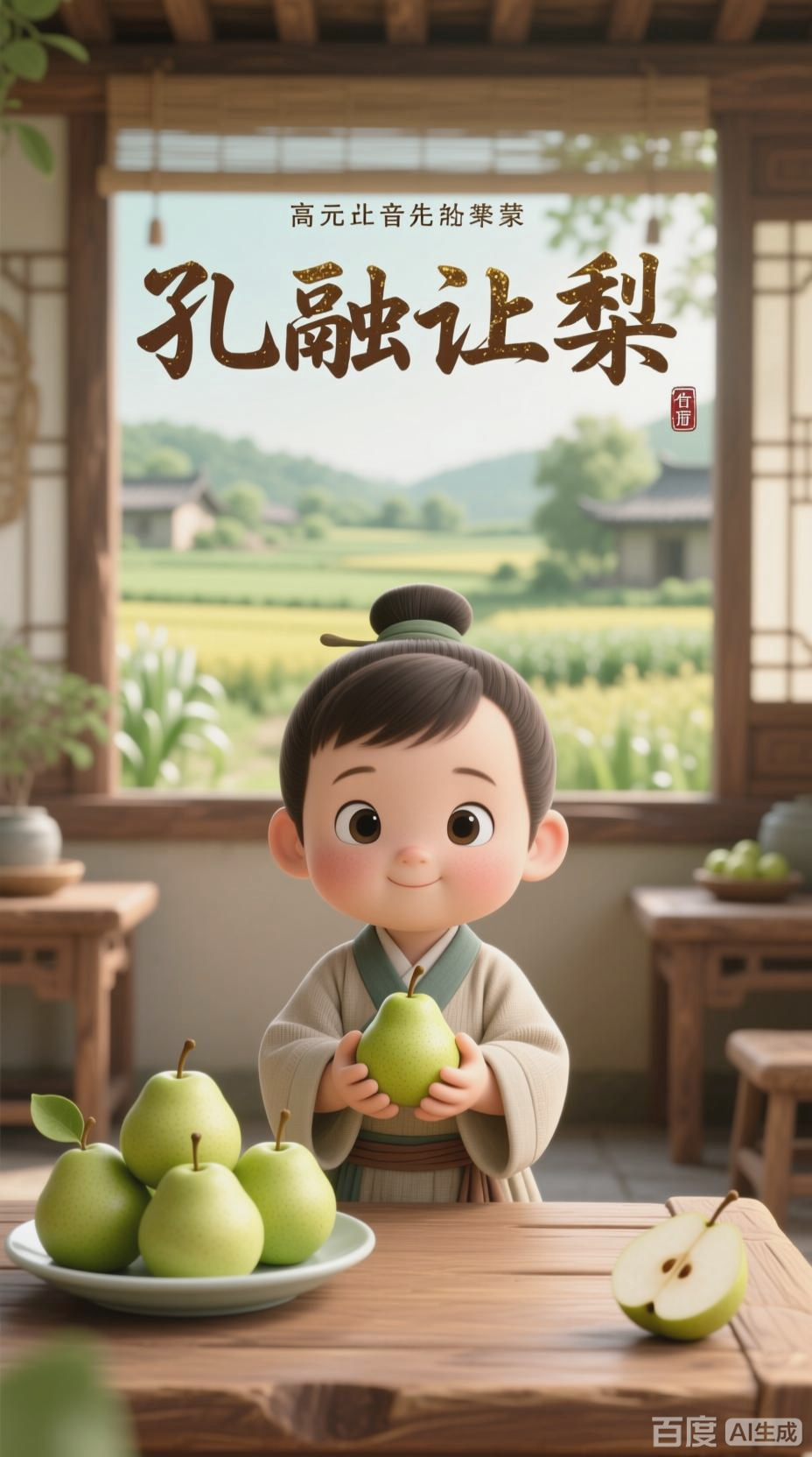 孔融让梨,谦让之美