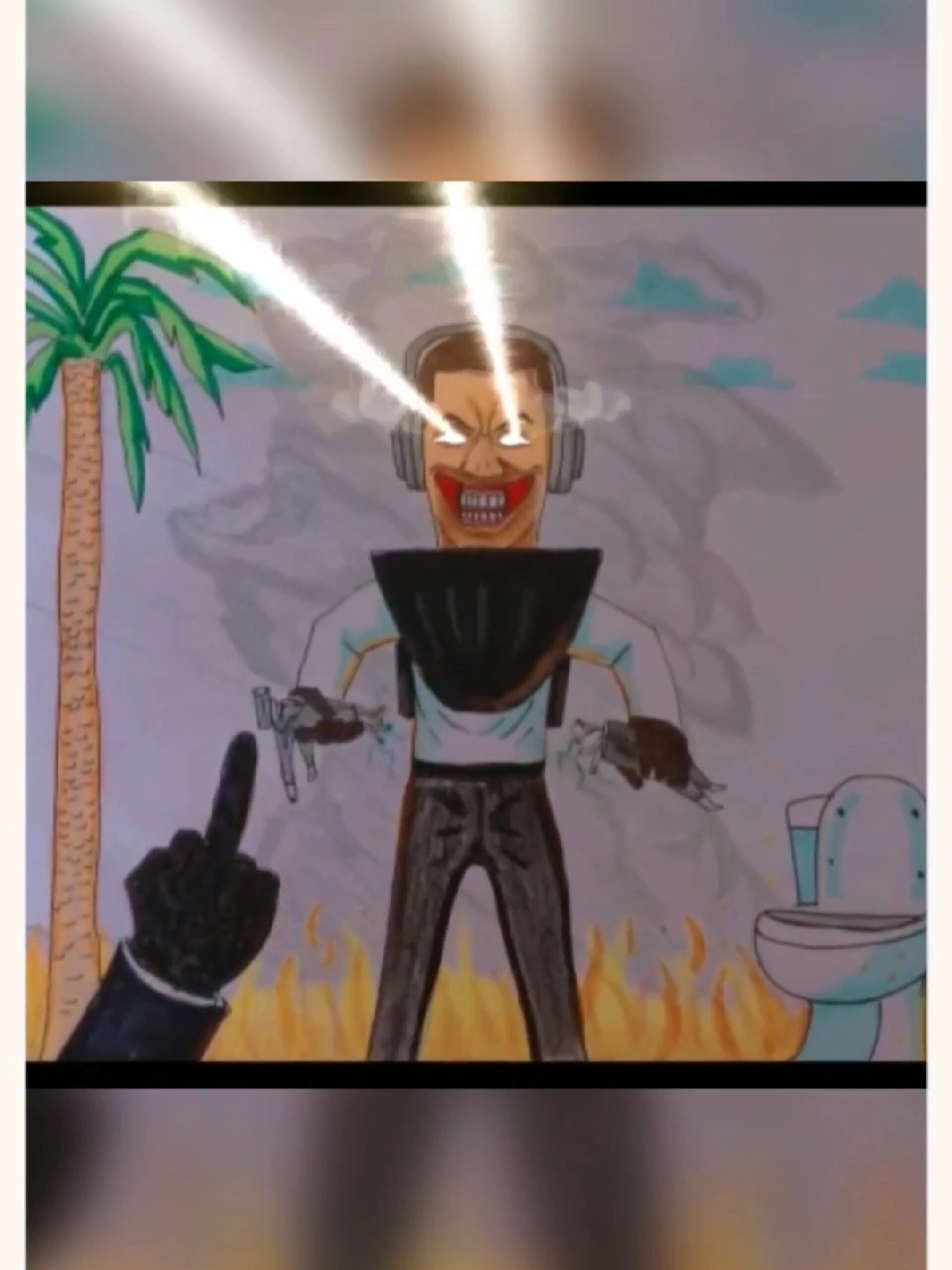 画个人型状态的马桶人