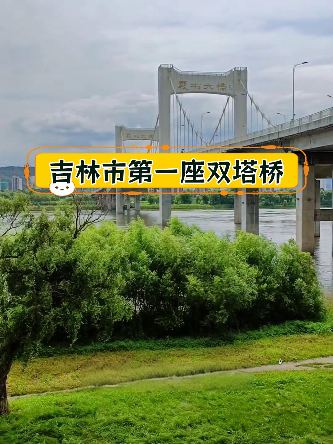吉林市雾凇大桥:双塔自锚式悬索桥的壮丽景观