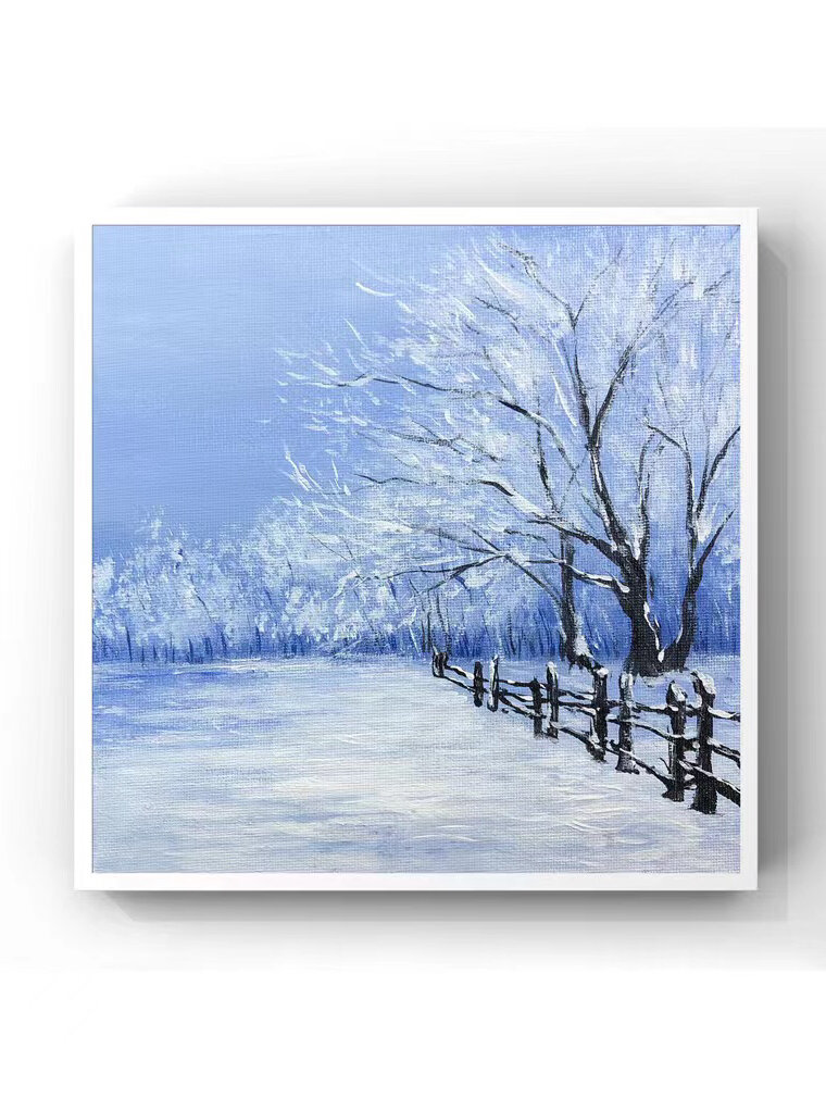 超简单雪景画法|零基础学丙烯画day3