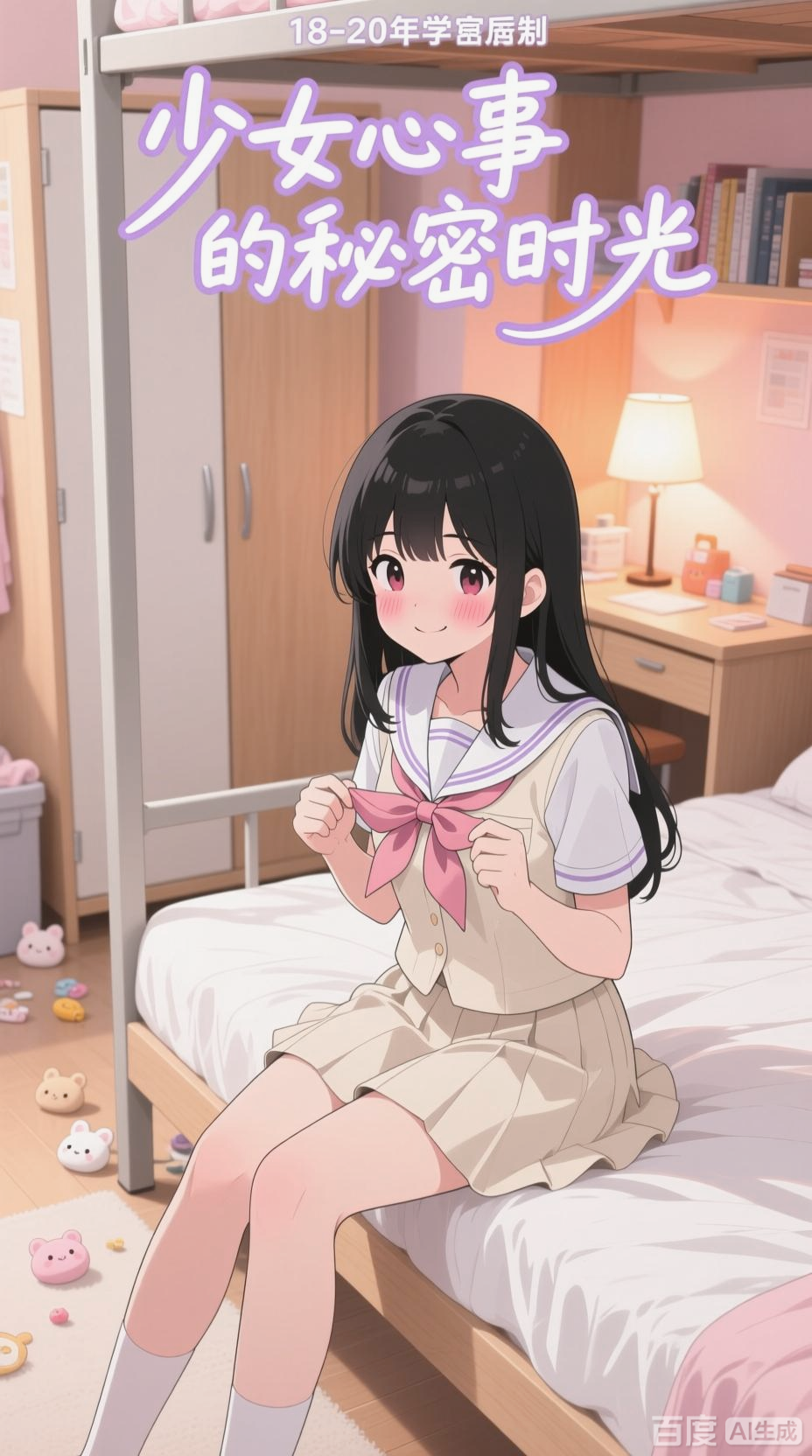 动漫少女寝室羞涩瞬间