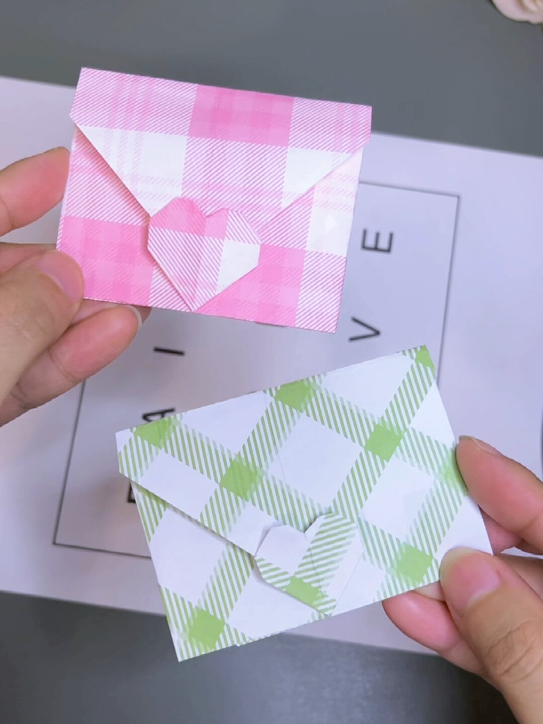 简单好看的爱心信封折纸教程,手残党也能学