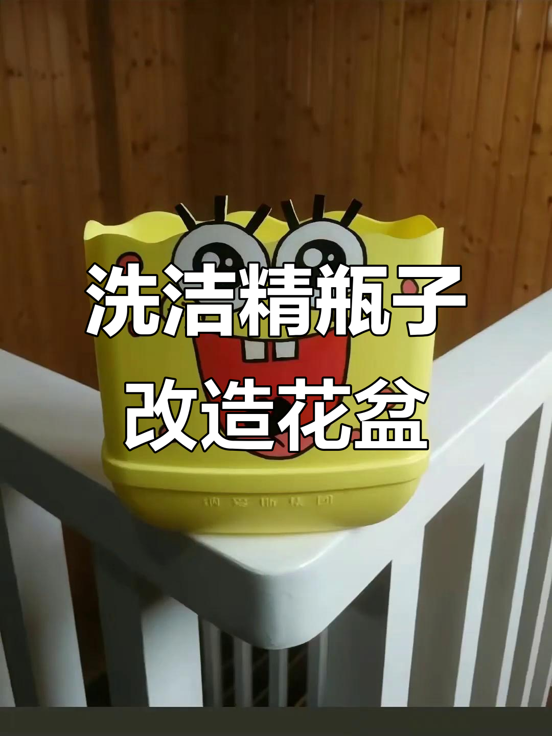 废旧洗洁精瓶变身可爱花盆,创意无限