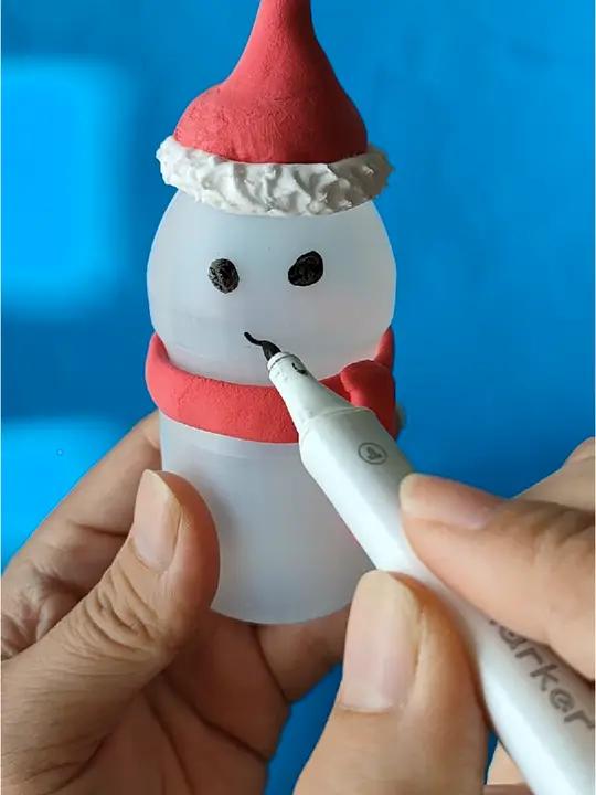 亲子手工 变废为宝手工 幼儿手工雪人制作 自制玩具 手工diy