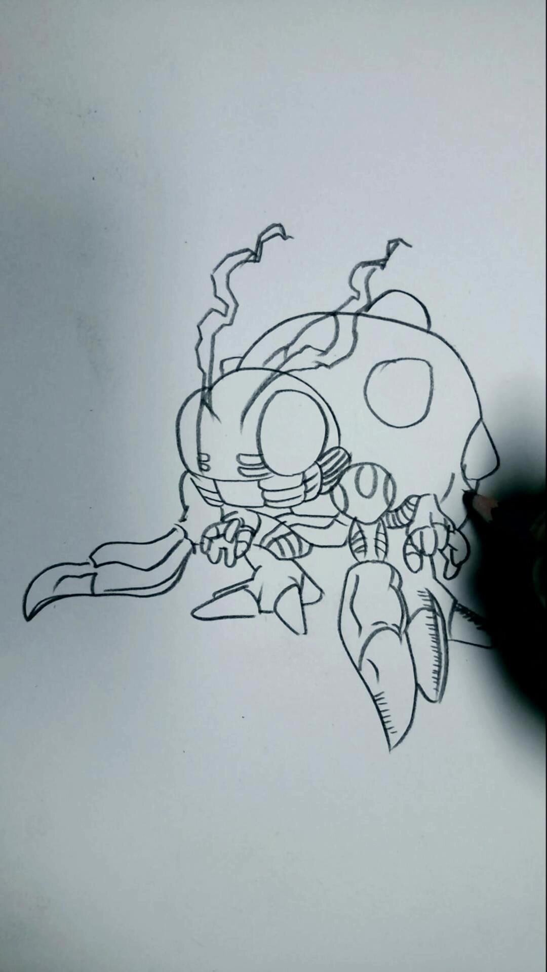 《数码宝贝》甲虫兽的画法步骤视频教程-度小视