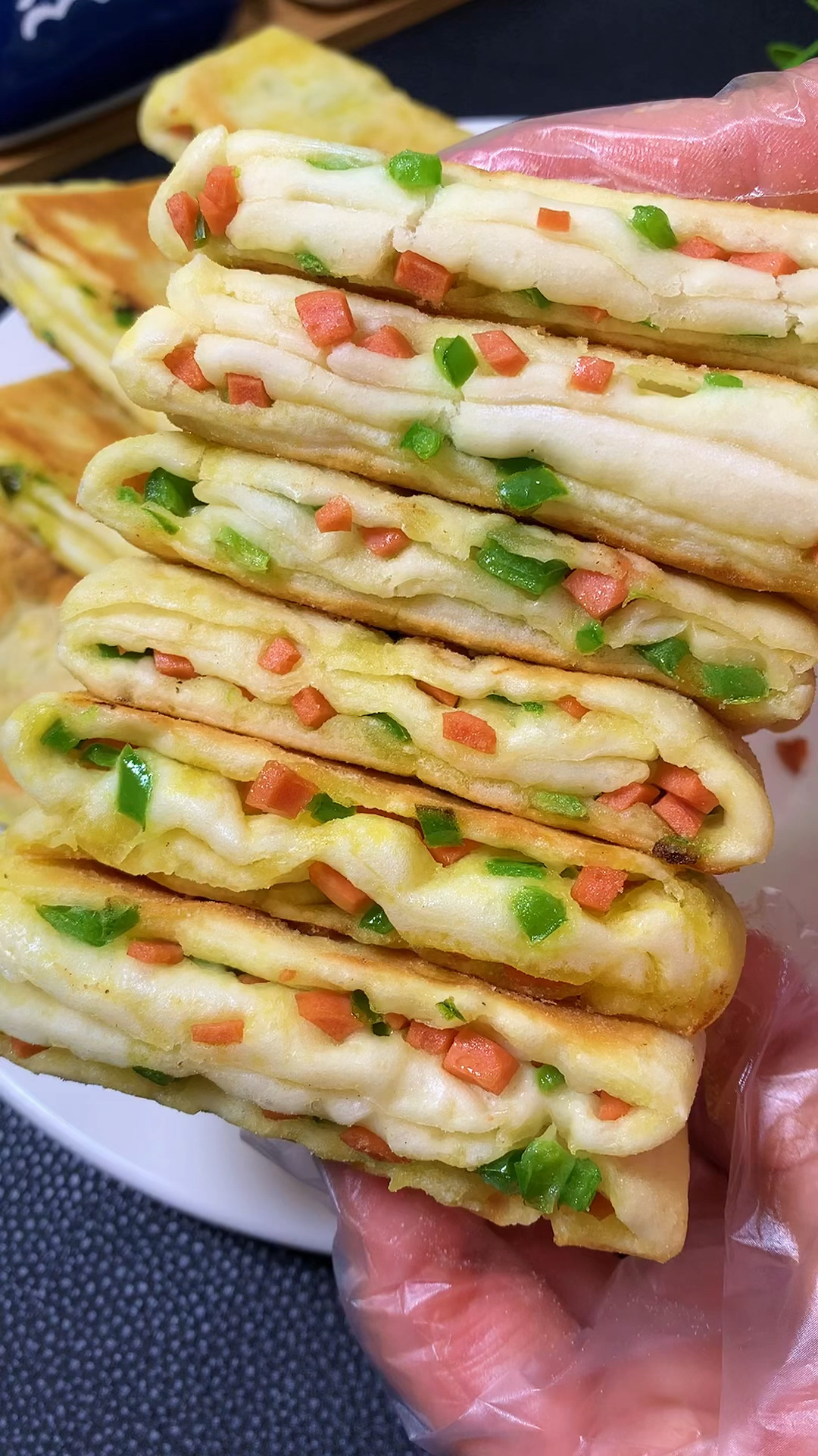 青椒火腿饼 详细做法一看就会