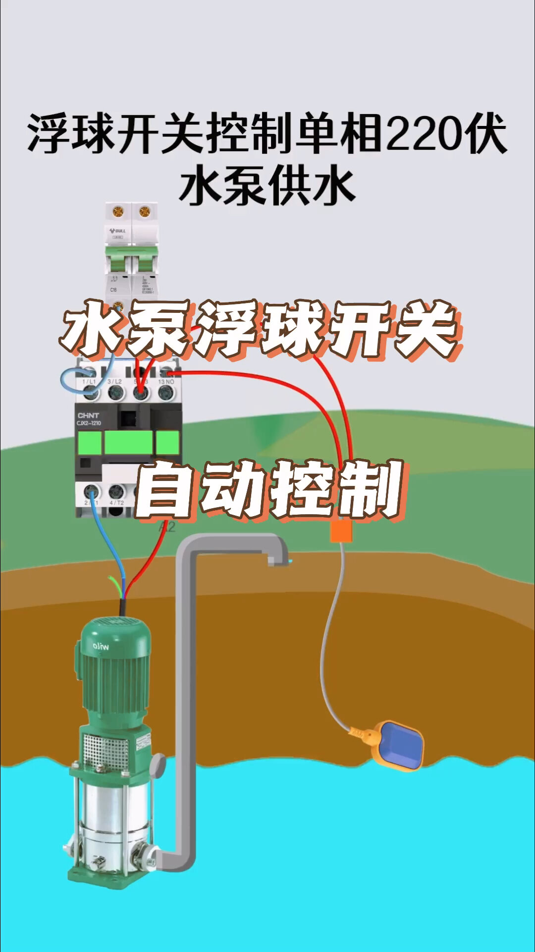 水位自动控制抽水,水泵自动控制接线