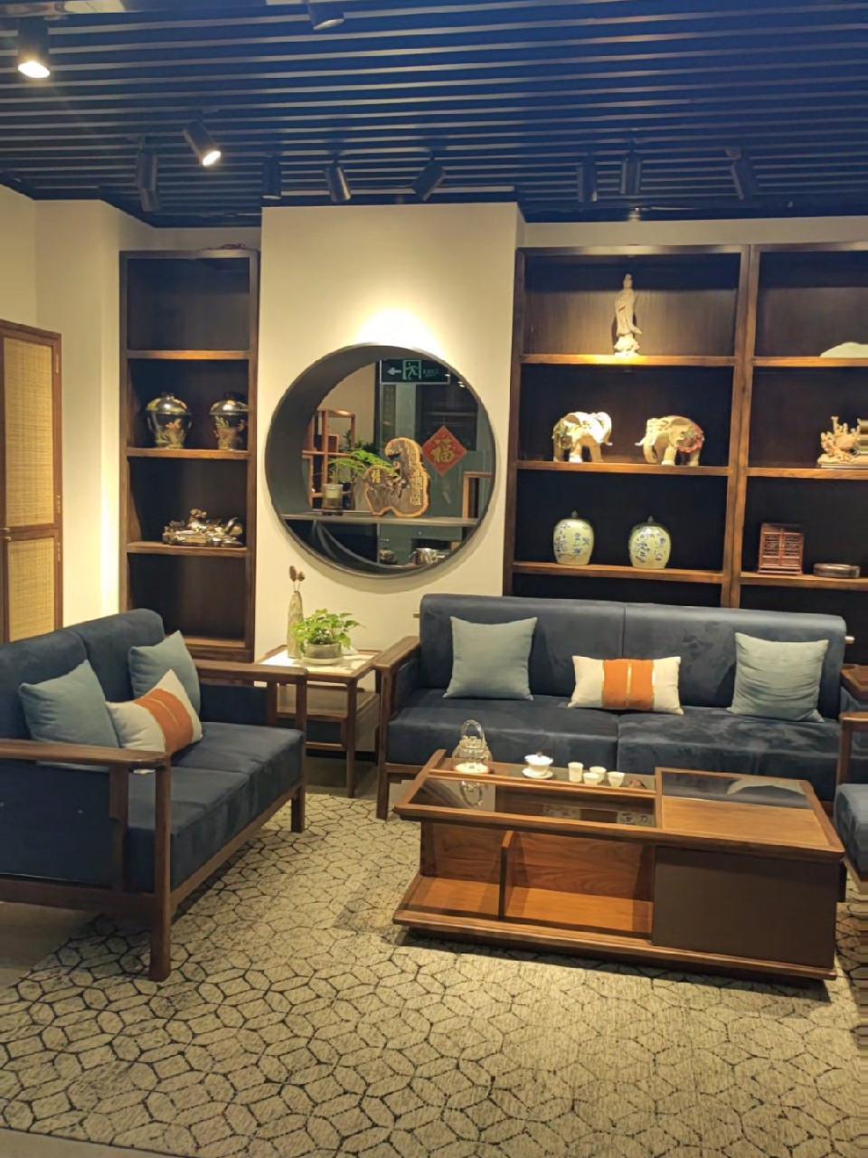 新中式家具 北美黑胡桃木沙发,一套6件,实拍图 新中式家具 新中式