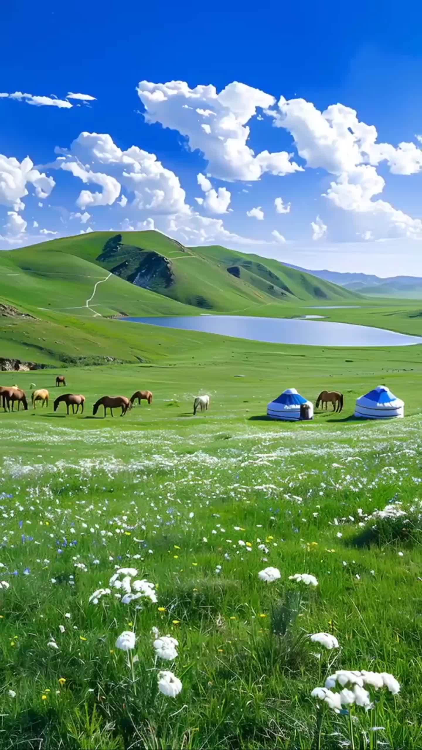 草原风光 美丽草原风光无限 带你看草原 草原牧歌