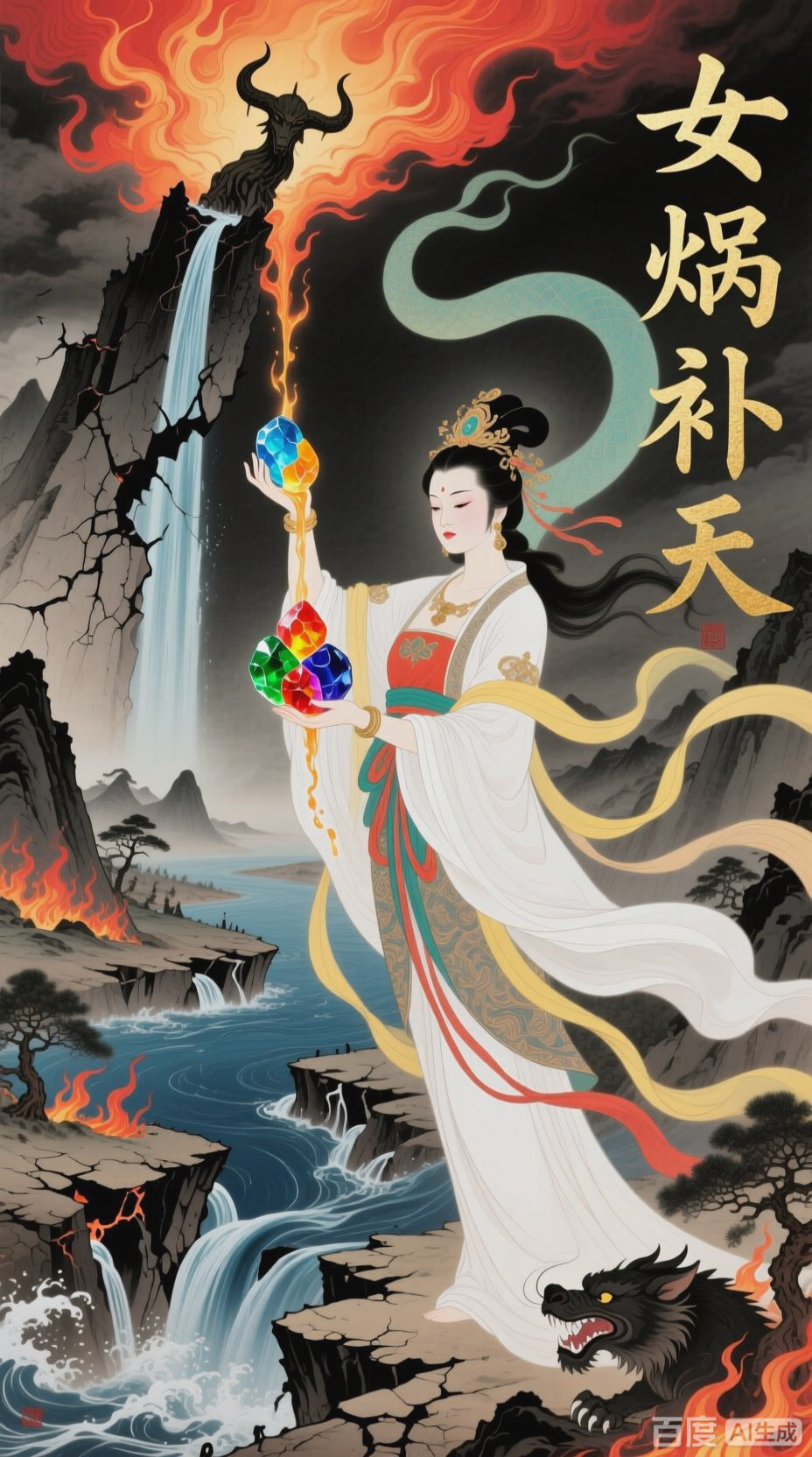 经典神话故事:《女娲补天》