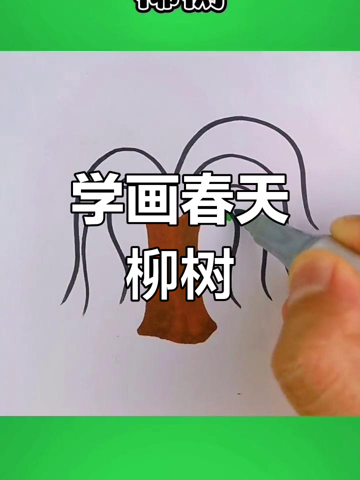 柳树的简笔画法图片