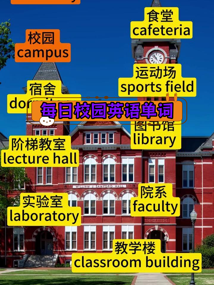 校园英语词汇打卡:日常场景单词汇总