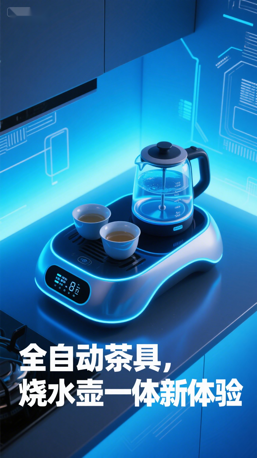全自动茶具烧水壶一体新体验