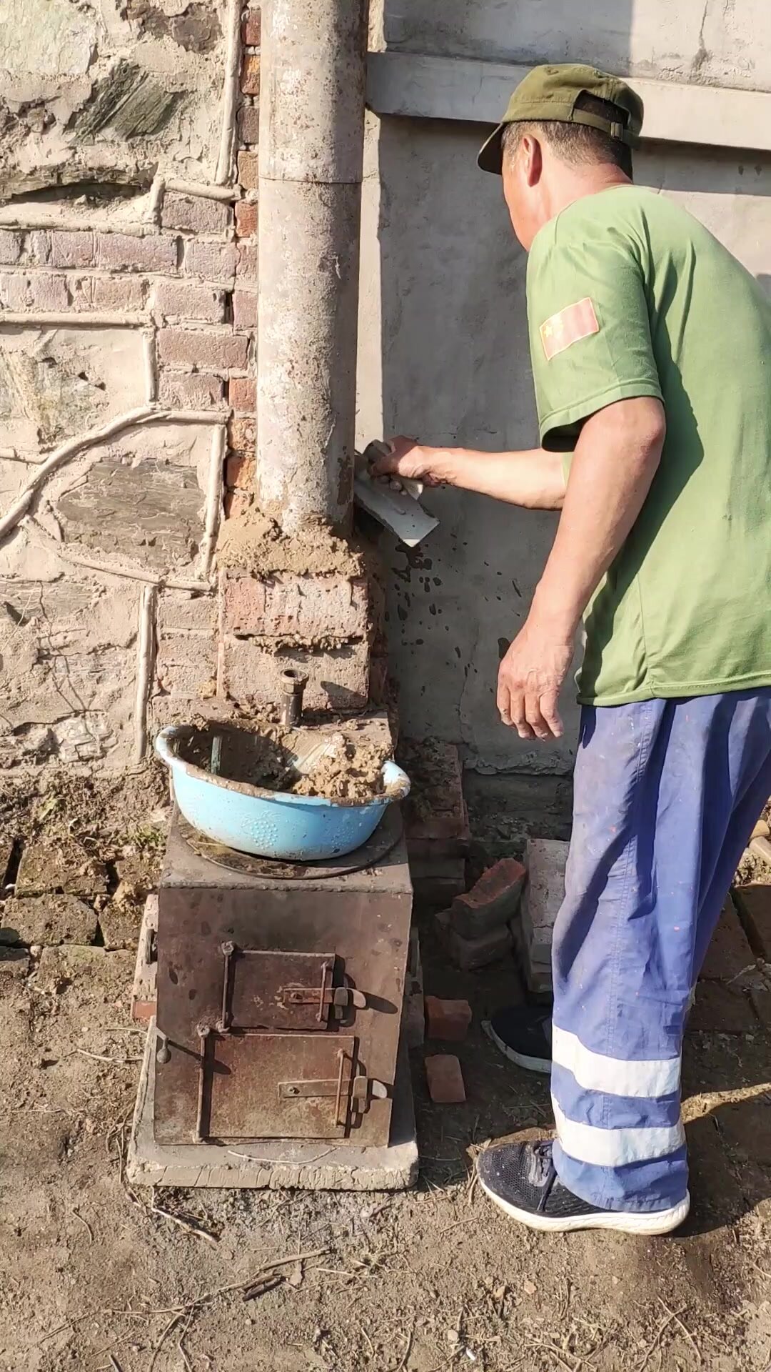 给咱家的土灶整个烟筒