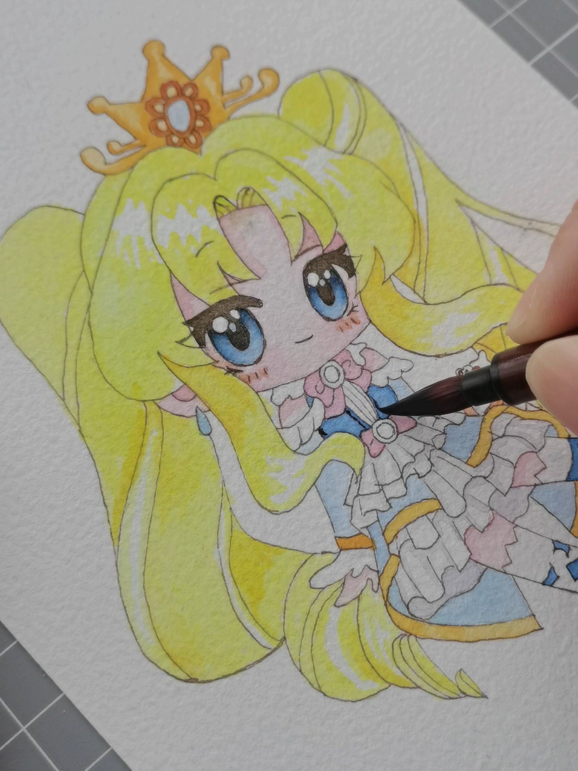q版彩俐公主水彩画