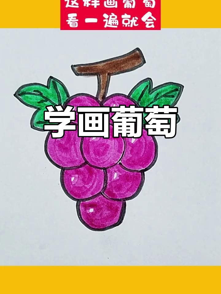 简单葡萄简笔画教程