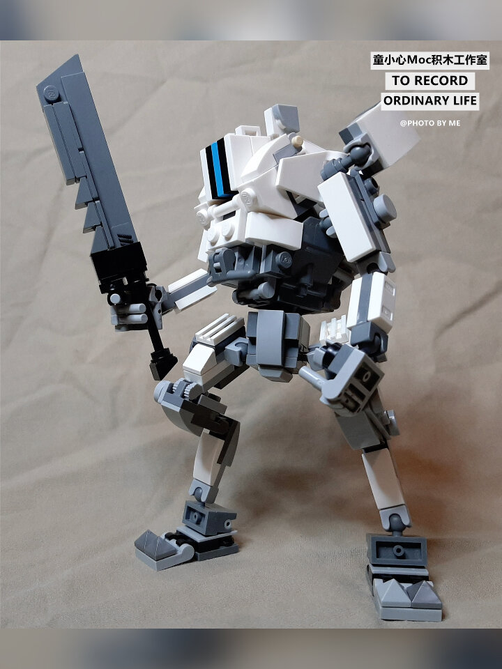乐高泰坦陨落浪人机甲可乘坐人仔