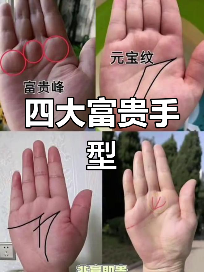 手相揭秘:四种富贵纹路