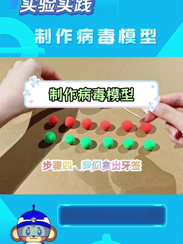 用橡皮泥制作病毒模型图片